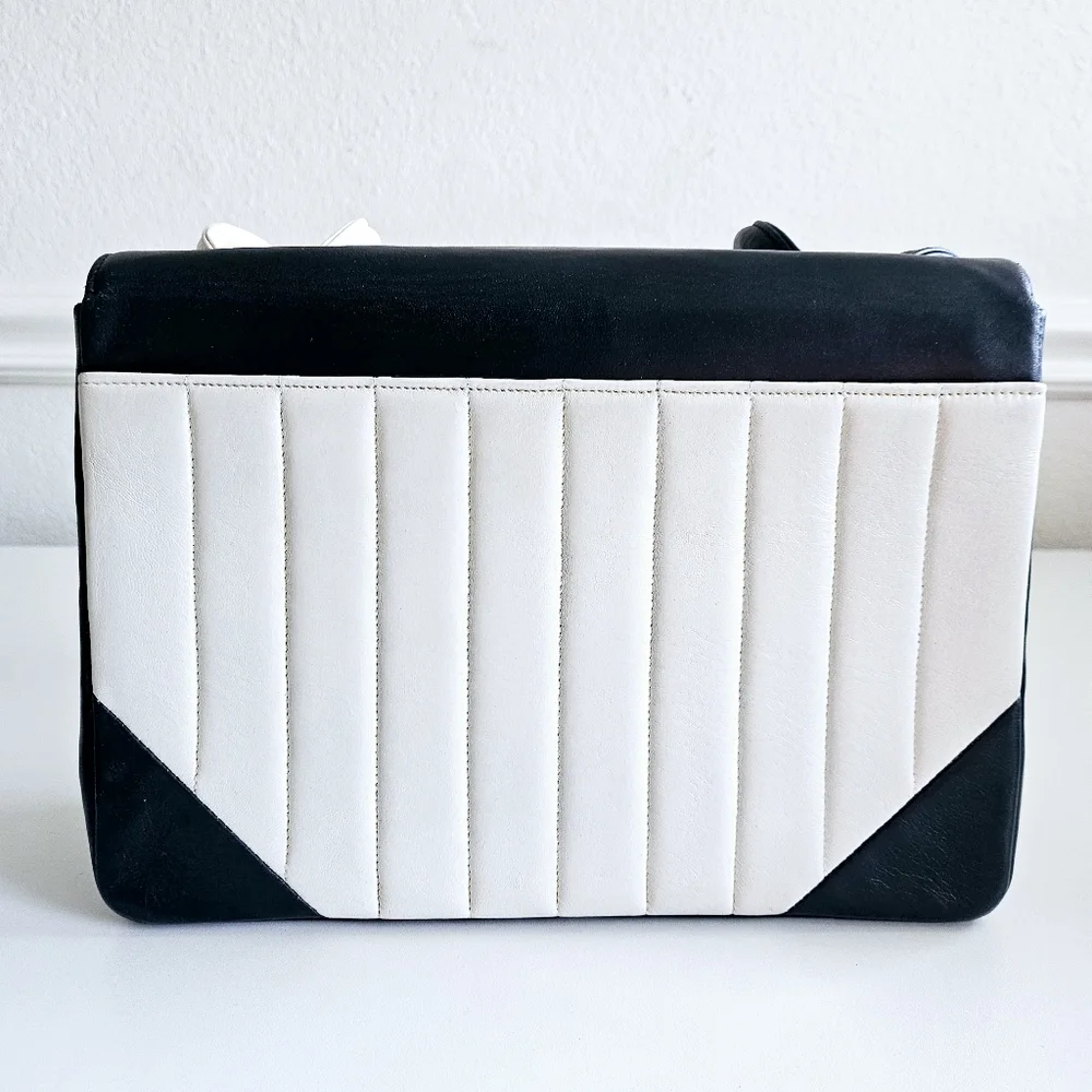 Chanel Black & White Mademoiselle Flap Bag
